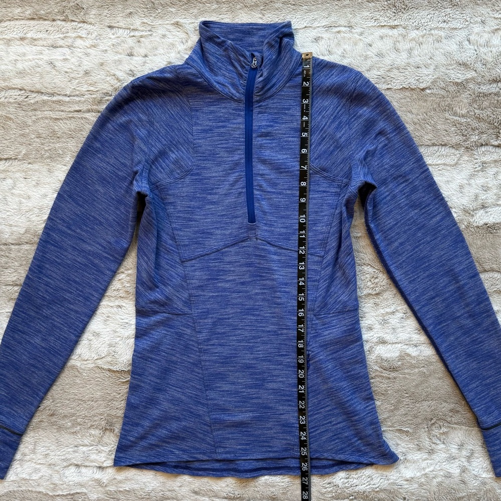 Lululemon Kanto Catch Me 1/2 Zip in Heathered Sapphire Blue Size 6 - Picture 13 of 16
